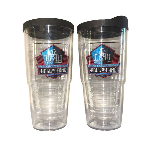 Pro Football Hall Of Fame Tervis Tumblers With Lids - 16 Oz - Set Of 2 - Picture 1 of 5